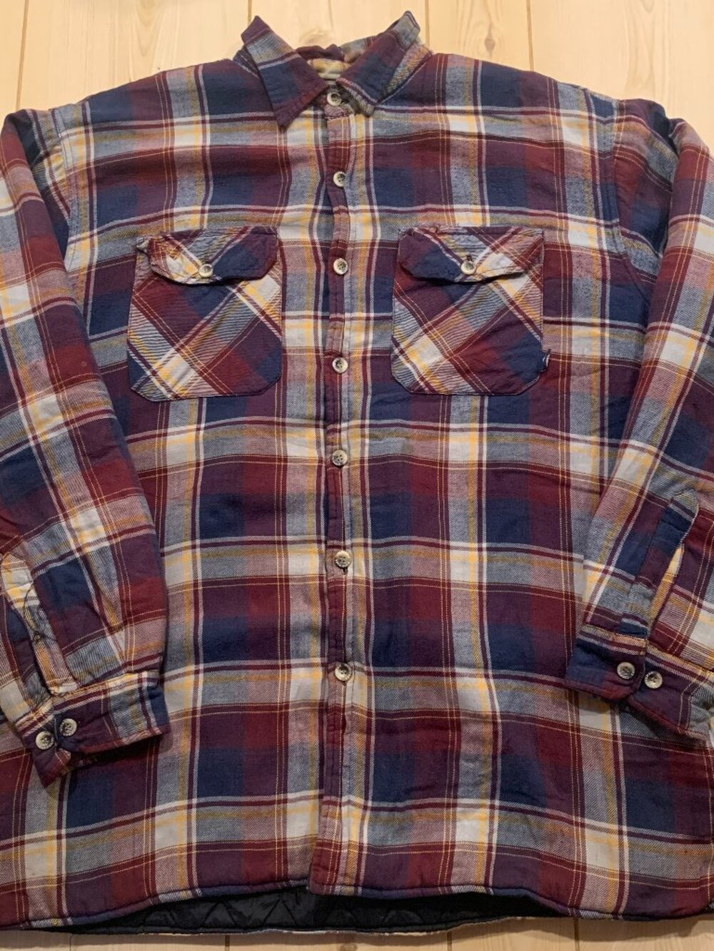 Vintage Y2K Coleman Outdoors Plaid Flannel Lined Shirt Jacket Shacket Size XL